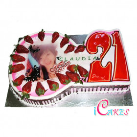 21St Birthday Cake Design