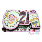 21St Birthday Cake Design