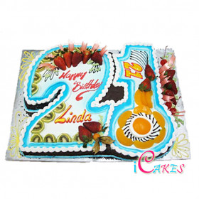 21St Birthday Cake Design