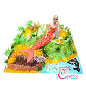 3D Bear & Barbie Doll Cake Design