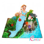 3D Bear & Barbie Doll Cake Design