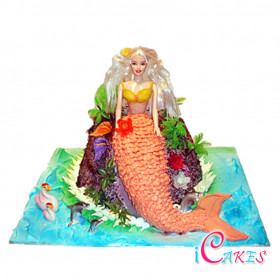 3D Bear & Barbie Doll Cake Design