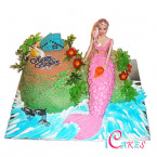 3D Bear & Barbie Doll Cake Design