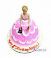 3D Bear & Barbie Doll Cake Design