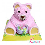 3D Bear & Barbie Doll Cake Design