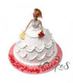 3D Bear & Barbie Doll Cake Design