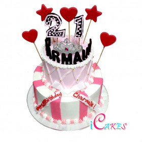 21St Tier Birthday Cake Design