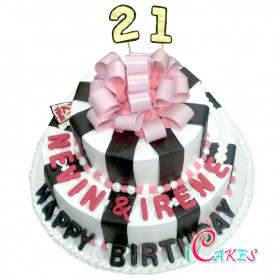 21St Tier Birthday Cake Design