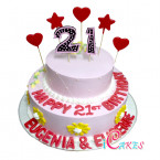 21St Tier Birthday Cake Design