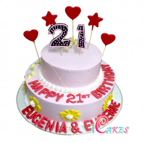 21St Tier Birthday Cake Design
