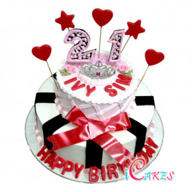 21st TIER BIRTHDAY CAKE DESIGN