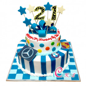 21St Tier Birthday Cake Design