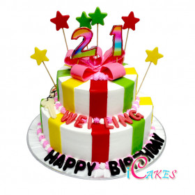 21St Tier Birthday Cake Design