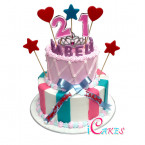 21St Tier Birthday Cake Design