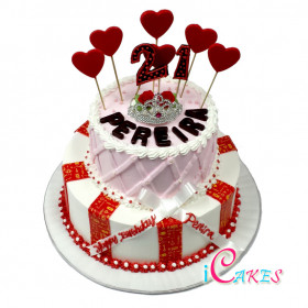 21St Tier Birthday Cake Design