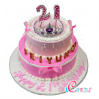 21St Tier Birthday Cake Design
