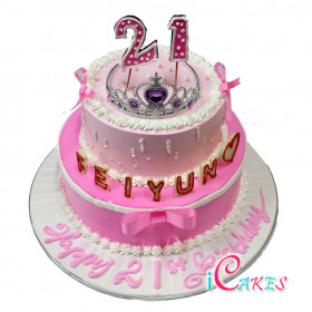 21St Tier Birthday Cake Design