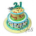 21St Tier Birthday Cake Design