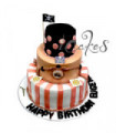 21St Tier Birthday Cake Design